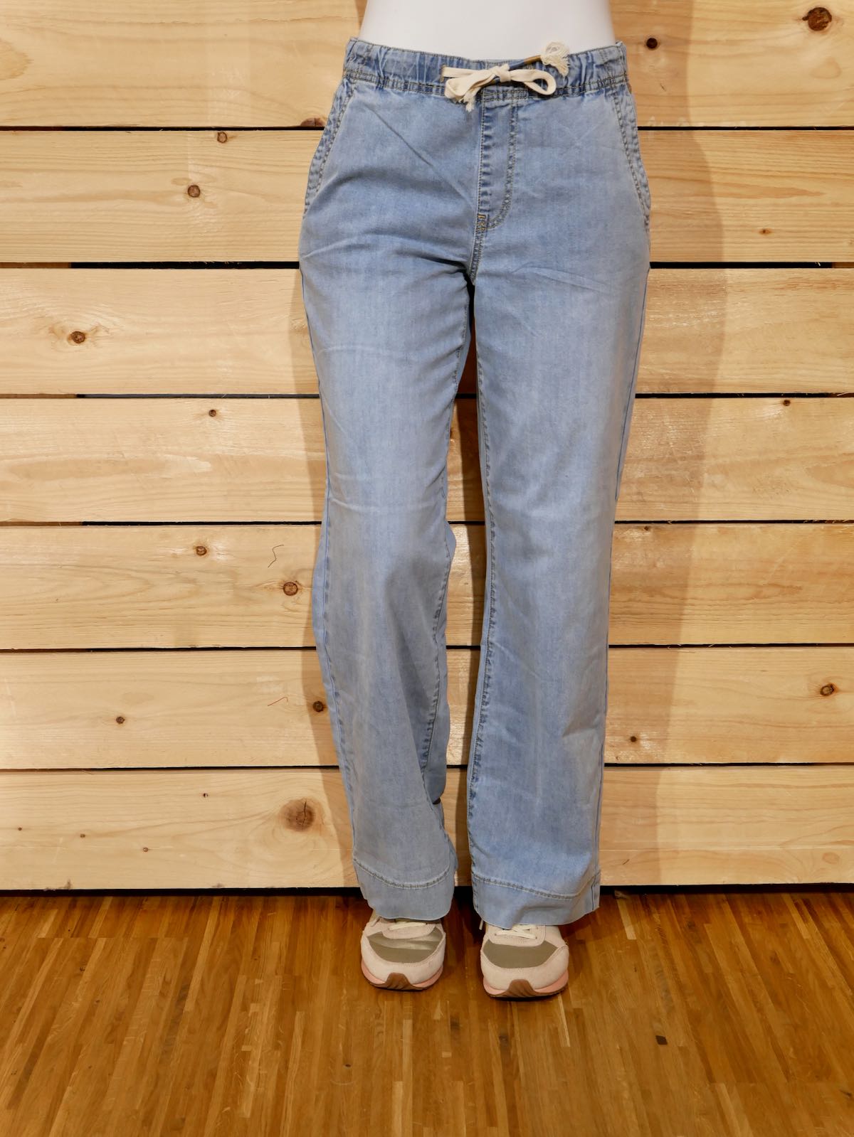 Red Button Jeans Colette Elastic Waistband Denim - light stone