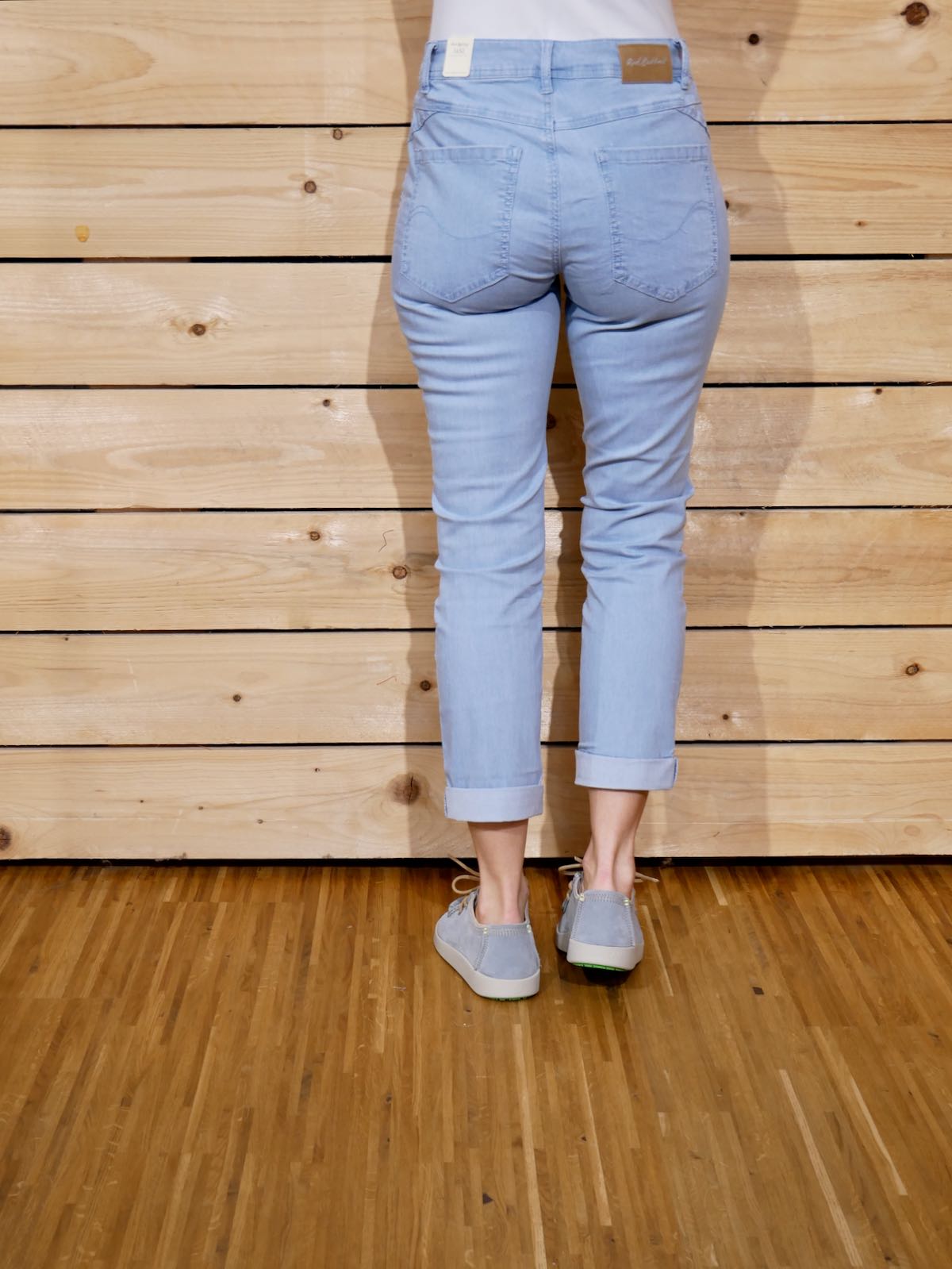 Red Button Hose Jani Fancy Chambray- bleach blue – Bild 3