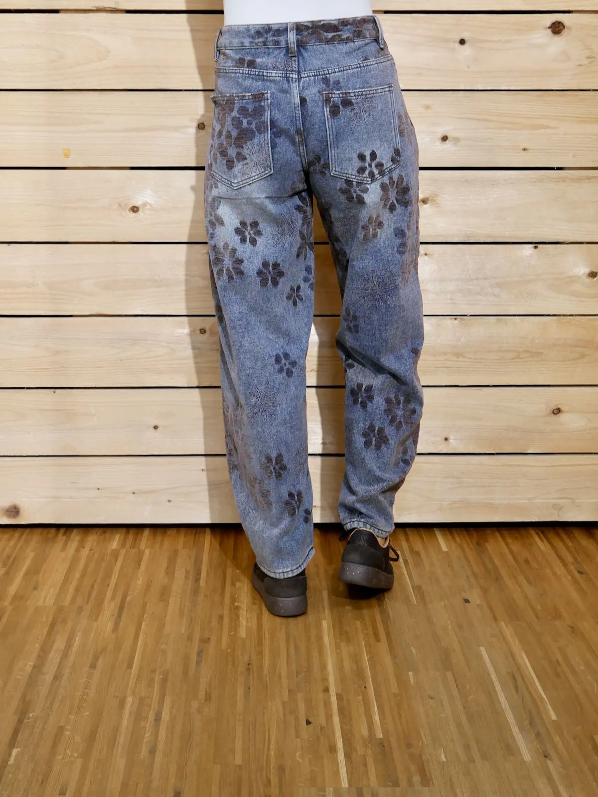 Krissi Jeans Barrel Flocki - denim – Bild 3